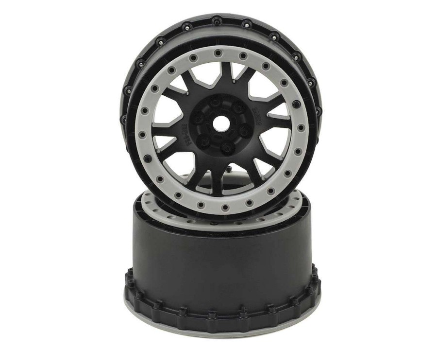 Tires/Wheels Pro-Line | Pro-Line X-Maxx Impulse Pro-Loc Wheels (Black W/Stone Gray Rings) (2)