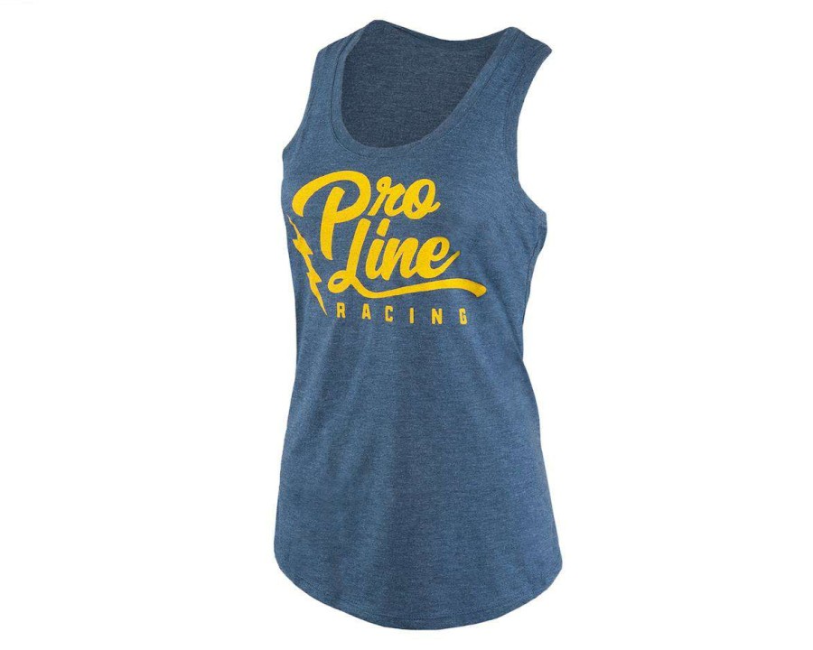 Clothing Pro-Line | Pro-Line Retro Racerback Ladies Tank Top (Blue Heather) (L)