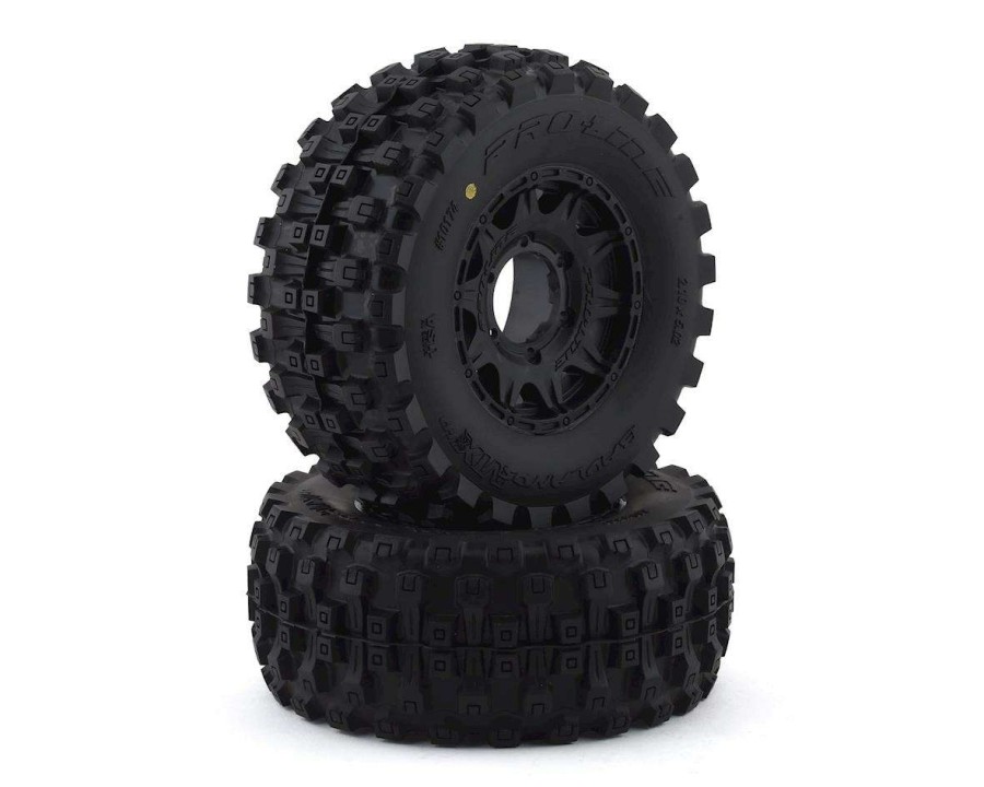 Tires/Wheels Pro-Line | Pro-Line Badlands Mx28 Belted 2.8 Pre-Mounted Truck Tires (2) (Black) (M2) W/Raid 6 30 Removable Hex Wheels