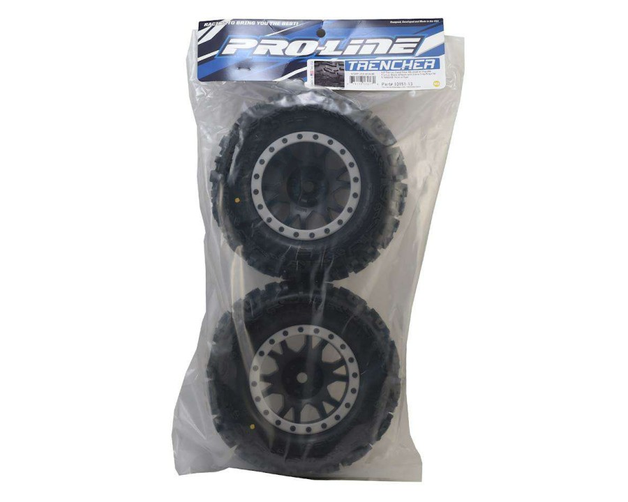 Tires/Wheels Pro-Line | Pro-Line X-Maxx Trencher Pro-Loc Pre-Mounted All Terrain Tires (Mx43) W/Impulse Pro-Loc Wheels (Black) (2)