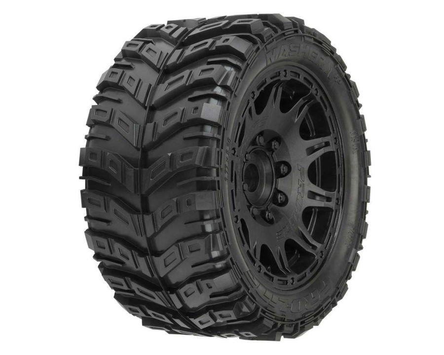 Tires/Wheels Pro-Line | Pro-Line 1/6 Masher X Hp Belted Pre-Mounted Monster Truck Tires (Black) (2) (M2) W/24Mm Hex