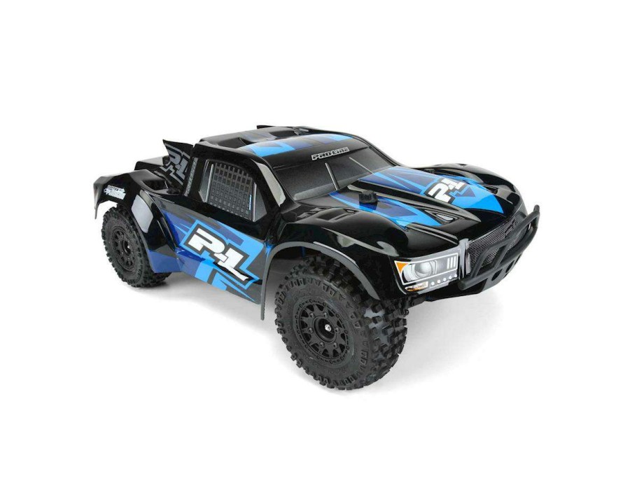 Parts Pro-Line | Pro-Line Flo-Tek Fusion Pre-Painted Pre-Cut Short Course Body (Black) (Slash, Slash 4 4, Sc5M, 22Sct, Pro-Fusion Sc 4 4)