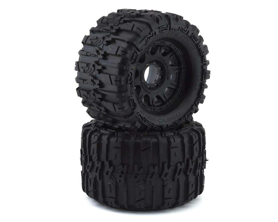 Tires/Wheels Pro-Line | Pro-Line Trencher Hp Belted 3.8 Pre-Mounted Truck Tires (2) (Black) (M2) W/Raid Wheels