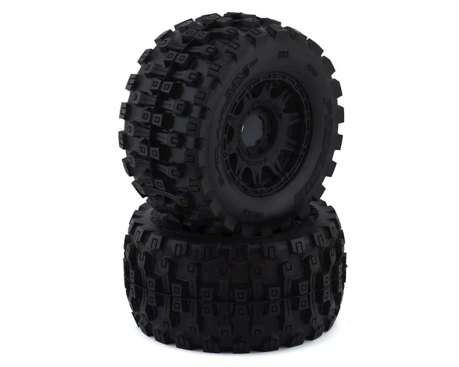 Tires/Wheels Pro-Line | Pro-Line Badlands Mx38 Hp Belted 3.8 Pre-Mounted Truck Tires (2) (Black) (M2) W/Raid Wheels