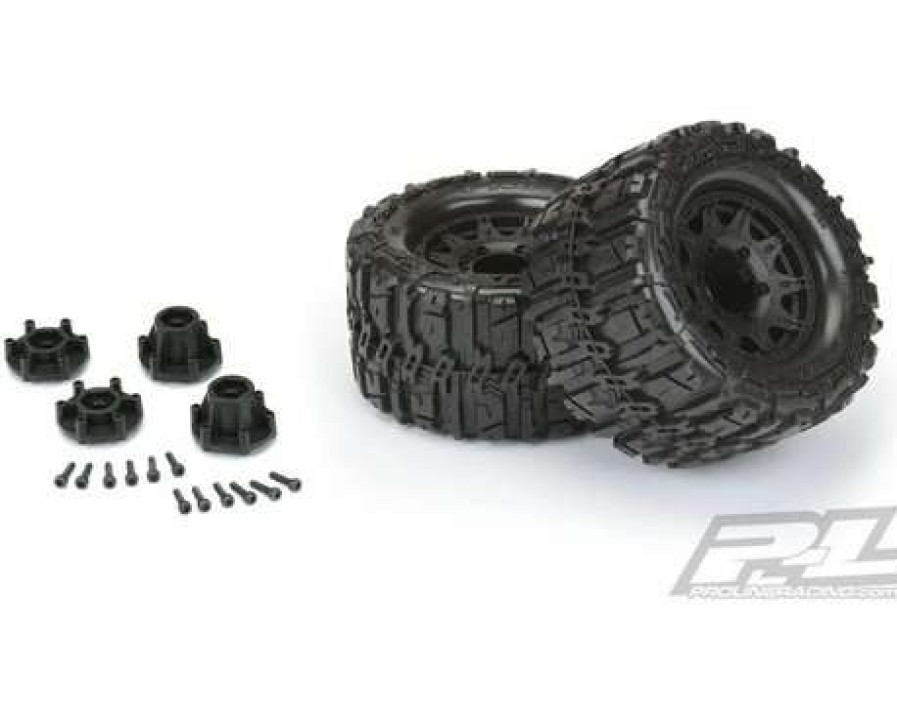 Tires/Wheels Pro-Line | Pro-Line Trencher Hp Belted 2.8 Pre-Mounted Truck Tires (M2) (2) (Black) W/Raid Rear Wheels