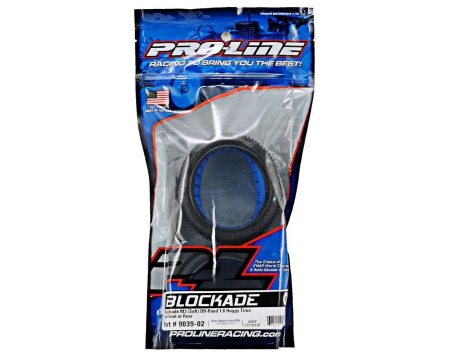 Tires/Wheels Pro-Line | Pro-Line Blockade 1/8 Buggy Tires W/Closed Cell Inserts (2) (M3)