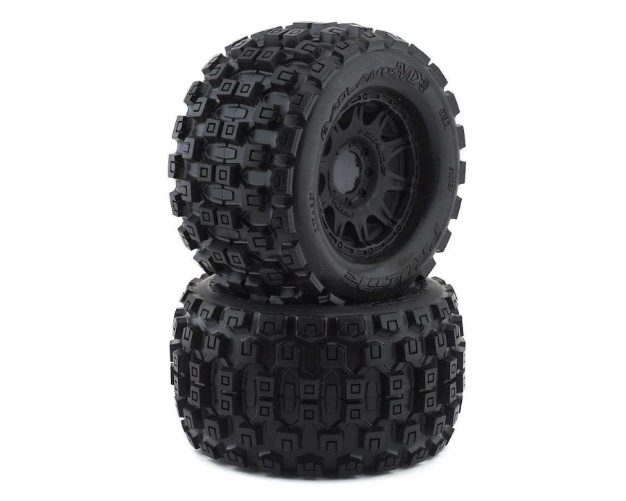 Tires/Wheels Pro-Line | Pro-Line Badlands Mx38 3.8 Tire W/Raid 8 32 Wheels (Black) (2) (M2) W/Removable Hex